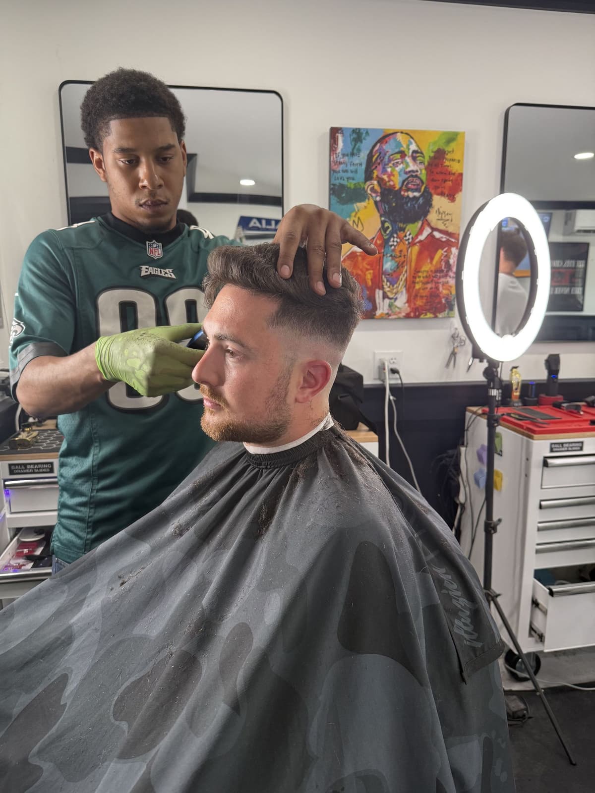 Textured crop with skin fade