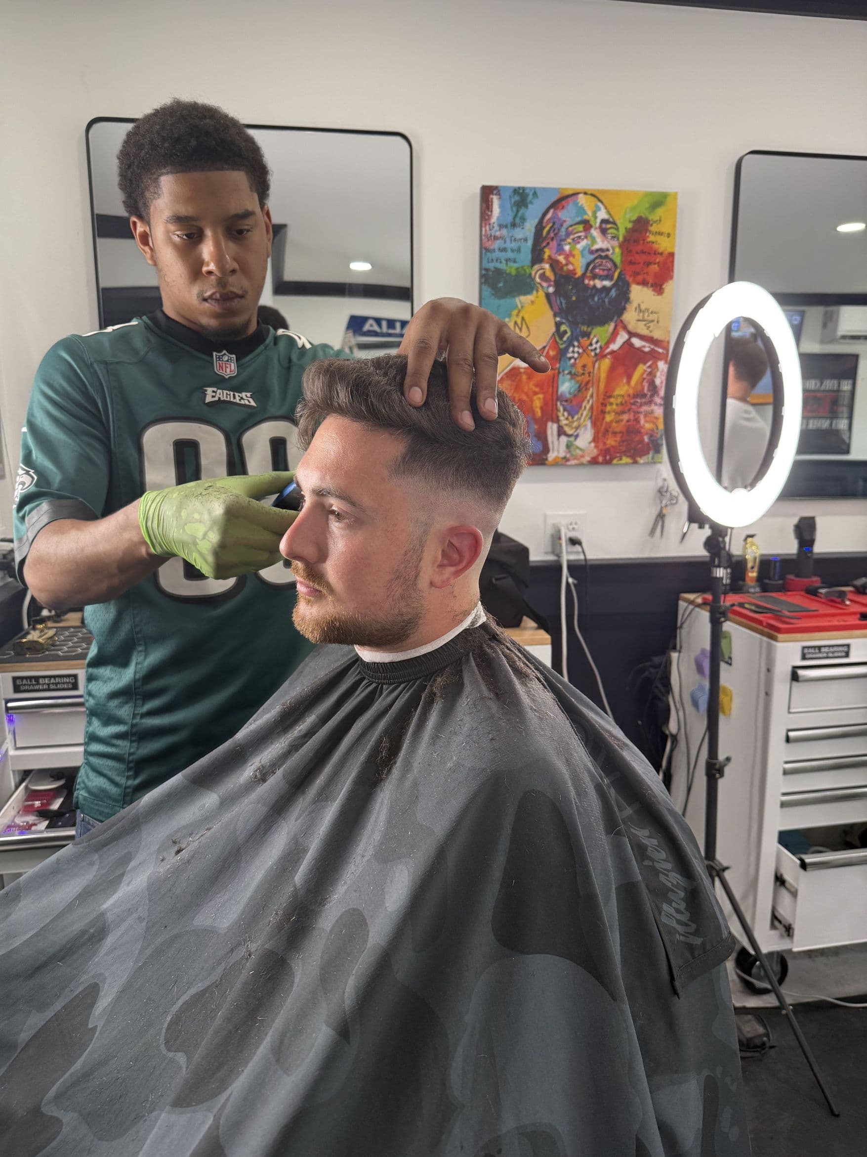 Textured crop with skin fade